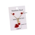 thumbnail image 3 of 3Pcs Necklace Earrings Set under $5! kkbbma Stylish 304 Stainless Steel Necklace and Earrings, Sweet Light Luxury Matching Jewelry Set, Valentine's Day Gift for Her, Collarbone Chain Daily Wear, 3 of 7