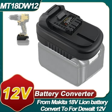for Makita 18V to for Dewalt 12V Battery Adapter, Convert for Makita 18V Battery Use on for Dewalt DCB12V Battery Tools