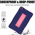 thumbnail image 3 of ELEHOLD Samsung Galaxy Tab A7 Lite Case 8.7 inch for Kids, Hybrid Shockproof Rugged Drop Protection Cover with Kickstand for Samsung Galaxy Tab A7 Lite 8.7" SM-T220/T225/T227 2021,Navy + Rose, 3 of 4