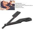 thumbnail image 3 of Manual Beard Trimmer Rack, Stainless Steel Clip Type Head Foldable Salon Manual Beard Trimmer Holder Rounded End Lightweight Hollow Out  for Home Use, 3 of 8