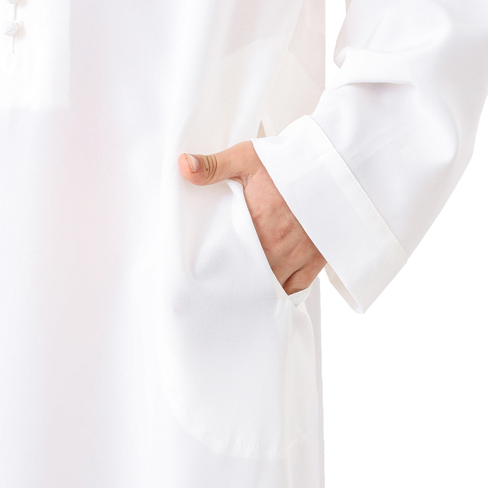 Little Kid Arabic Thobe Thobe Long Sleeve Kaftan Crew Robe National Teenage Boys Long Sleeve Embroidered Robe Set Arab Children's Wear under Shirts for Boy Boys Tee Shirts Large N 7-8 Years White