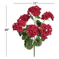 thumbnail image 6 of 21-inch Artificial Silk Red Geranium Bush, for Indoor Use, by Mainstays, 6 of 8