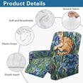 thumbnail image 5 of Garronmavis Cat Blue Flower Oil Painting Recliner Cover with Storage Pocket Lazy Boy Recliner Covers Non-Slip Sofa Slipcover Stain Against Washable Reclining Chair Cover for Living Room Bedroom, 5 of 7