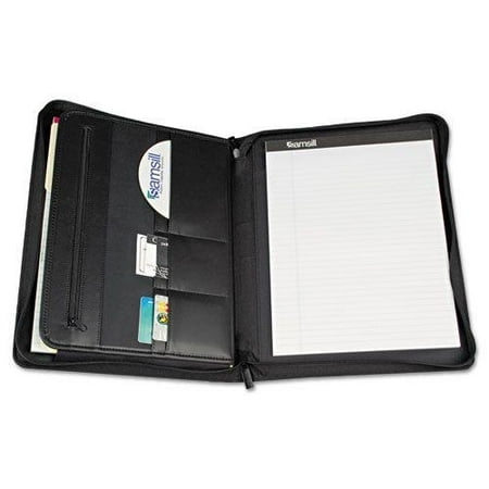 iPad Zipper Padholder With Magnetic Flap, Vinyl, Black