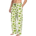 thumbnail image 6 of Sigee Green Frog print Men's Pajama Pants Lounge Sleep Bottoms with Elastic Waistband and Pockets-XX-Large, 6 of 6