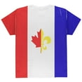 thumbnail image 2 of French Canadian Flag All Over Youth T Shirt Multi YSM, 2 of 2