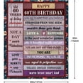 thumbnail image 2 of 60th Birthday Gifts for Women - 60th Birthday Gift Ideas Blanket 60"X50" - Gifts Ideas for 60th Birthday - Birthday Gifts for 60 Year Old Woman - 60th Birthday Party Decor Gifts for Mom Wife, 2 of 6