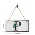 thumbnail image 7 of P Flower Decor 5x10 Hanging Wall or Door Sign | Alphabet Letter Room Decoration, 7 of 7