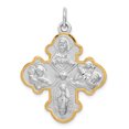 thumbnail image 1 of Collier Médaille en Argent Sterling 925 Quatre Voies Pendentif Religieux, 1 of 6