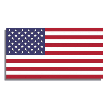 4" American Flag USA Regular Original America Vinyl Sticker Decal - 4" Inches Long