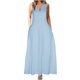 thumbnail image 1 of Vestido de tirantes de camisola sólida de manga corta con estilo de verano para mujer OAVQHLG3B Store lin121212, 1 of 4