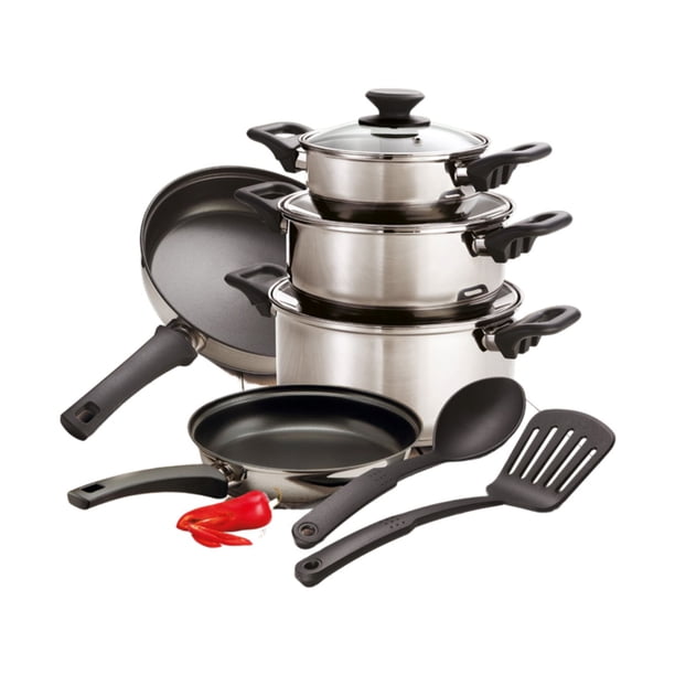 Batería de Cocina Tramontina Primaware 10 Piezas Color Gris Modelo 32300-409