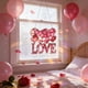 thumbnail image 1 of Decoraciones para el día de San Valentín, adornos para el día de San Valentín, regalos para el día de San Valentín, atrapasueños con forma de corazón de AMOR, decoración colgante para puerta y ventana, 1 of 7