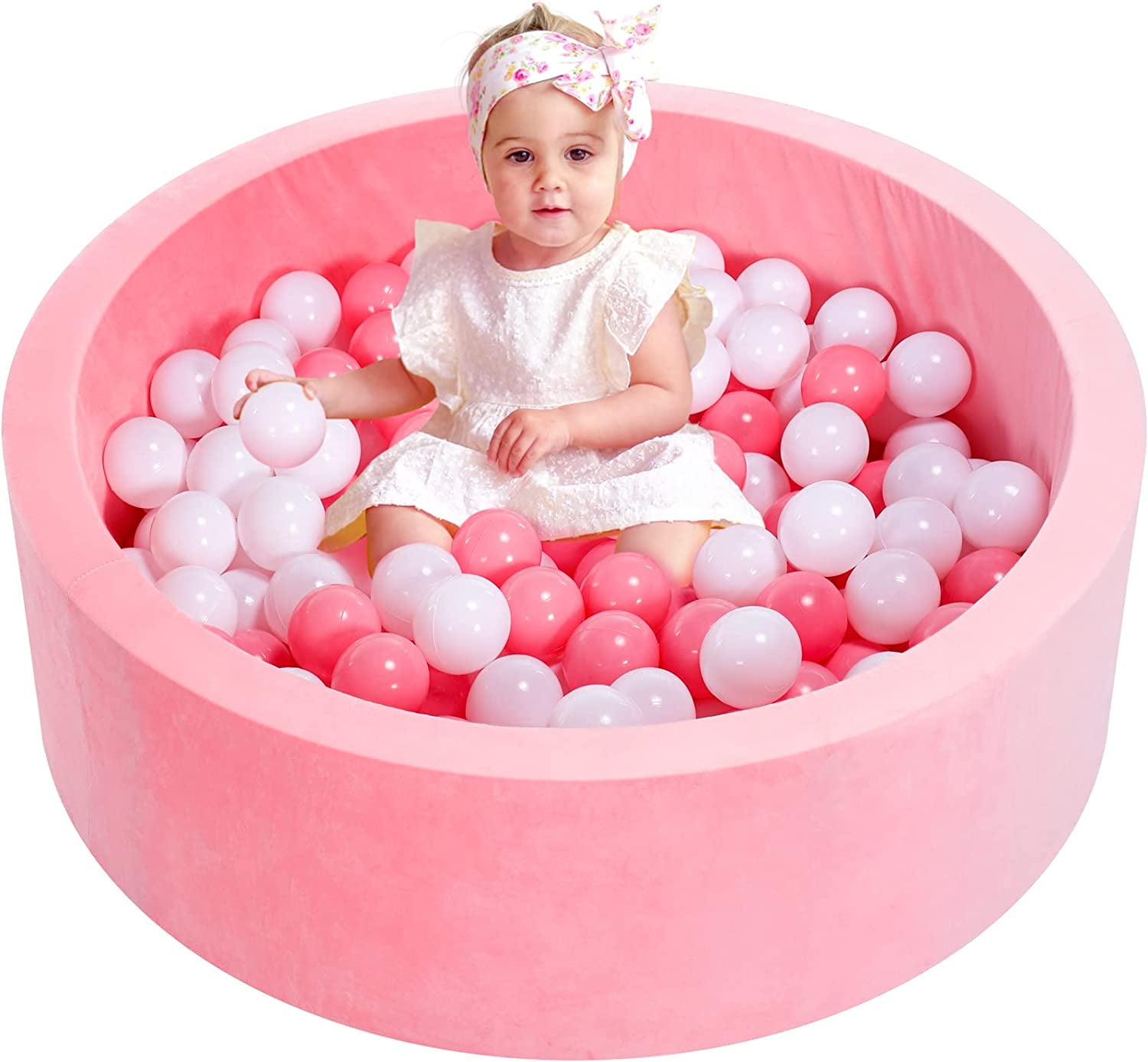 Ball Pits for Toddlers, Kids Memory Foam Ball Pit, Indoor & Outdoor Round Kids Play Tent Ball