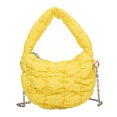 thumbnail image 1 of 6925 Mini Bolso Ligero Con Nube Plisada Y Bordado Acolchado  Bolso Bandolera Con Cadena (amarillo) Amarillo, 1 of 9