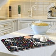 thumbnail image 6 of FREEAMG Halloween Décor Dish Drying Mat - 18 x 24inch- Extra Large Microfiber Dish Drying Mat, Dish Draining Mat, Counter top Mat, Funny Halloween Skull Cat, 6 of 7
