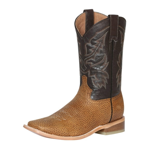 Men's Genuine Bovine Floter Leather Classic Rodeo Cowboy Boots 'El General' Honey 43009