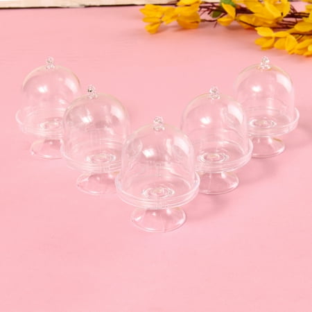 12pcs Mini Round Cupcake Stand Dome Cake Dessert Pedestal Wedding Birthday Party Decor Canada 12pcs Mini Round Cupcake Stand Dome, Mini Glass Cupcake Stand With Dome