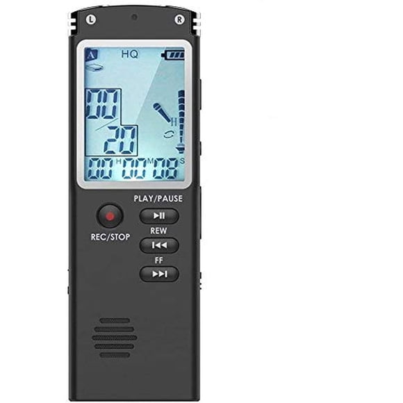 Grabadora de Voz Digital Portátil 8GB HD con Micrófono Incorporado y Pantalla LCD