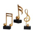 thumbnail image 1 of AMLESO 3Pcs Note de Musique Sculpture Musicale Ornements de Sculpture Musicale pour Intérieur Extérieur, 1 of 8