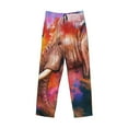 thumbnail image 4 of Daiia Oil Paintings of Elephants Men's Sleep Pant with Pockets and Drawstring,Pajama Pants-X-Large, 4 of 9