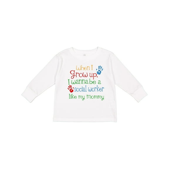 Inktastic Social Worker like Mommy Boys or Girls Long Sleeve Toddler T-Shirt