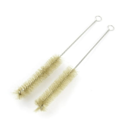 2 x Metal Handle Nylon Brush Laboratory Test Tube Bottle Cleaning Tool 7.5"