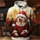 thumbnail image 3 of Nuevas sudaderas con capucha con estampado navideño de Papá Noel en 3D, sudaderas con capucha de moda navideñas para niños, sudaderas con capucha divertidas para mujeres, chándales, 3 of 5