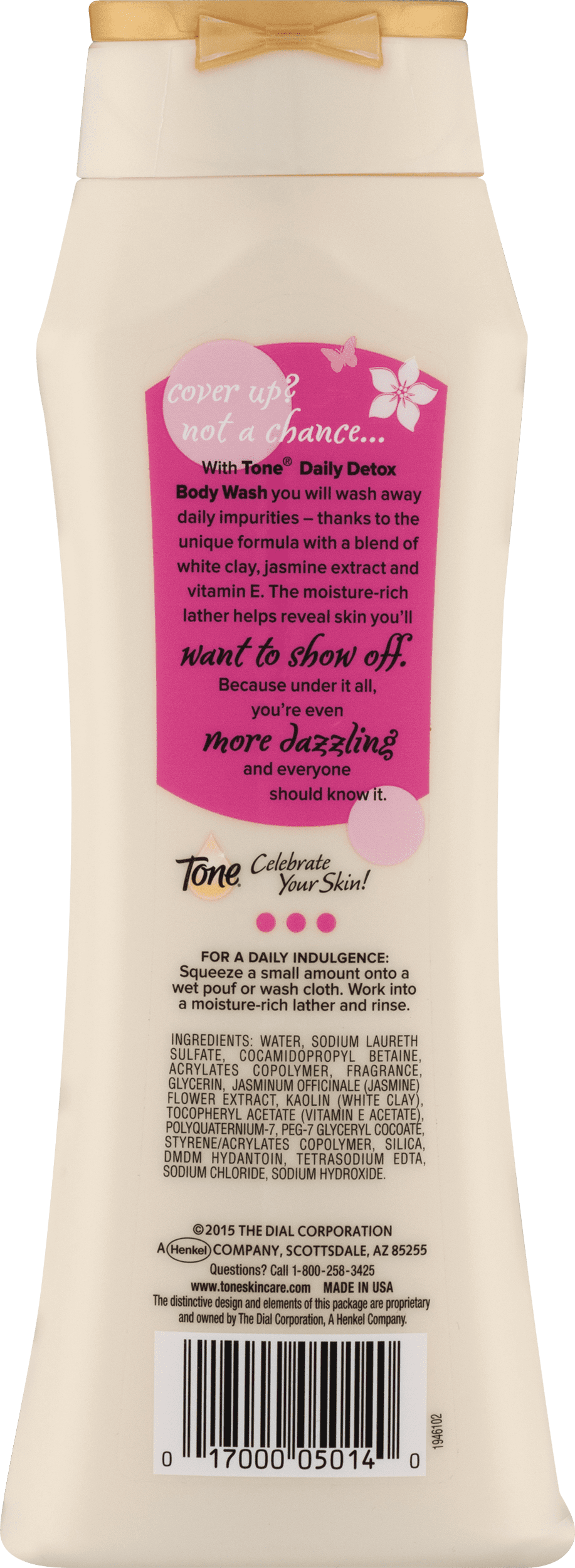Body Wash Daily Detox White Clay And Pink Jasmine 18 Ounce Walmart Com Walmart Com