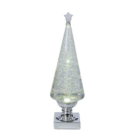 clear and silver glittered battery operated led lava light clear and silver glittered battery operated led lava light