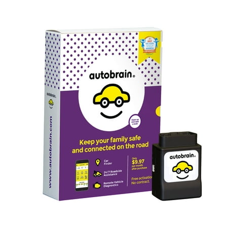 Autobrain OBD Real-Time GPS Tracker, 3 Months Data Service (Best Vehicle Check Service)