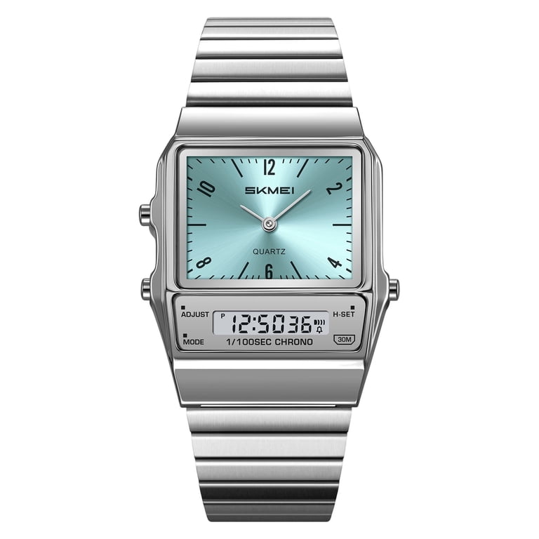 Vintage Digital Watch Women - Clear Time Date Day Display 