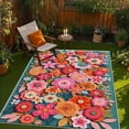 thumbnail image 5 of 5'x7' boho carpet indoor/outdoor carpet area rug for kitchen bohemian area rug fluffy area rug, 5 of 10