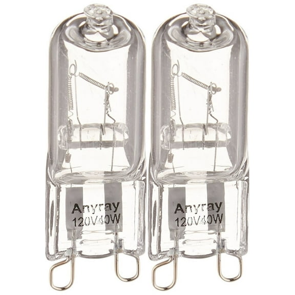 Anyray A1718Y (2)-lamps 40 Watt G9 40W 120V Bulbs T4 40Watt 120-Volt G9 looped pins Base G9 Bulb