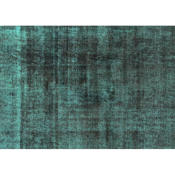 Ahgly Company Machine Washable Indoor Rectangle Abstract Turquoise Blue Modern Area Rugs, 2' x 3'