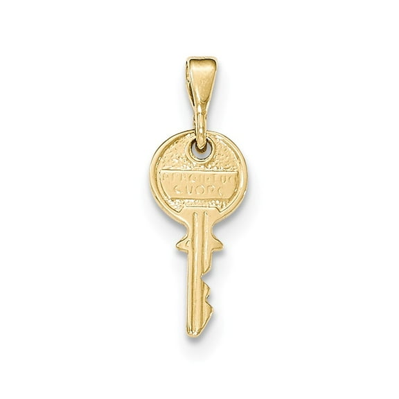 14K Polished Key Charm in 14k Yellow Gold
