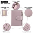 thumbnail image 5 of (2 pack) FALAN MULE Small Wallet for Women Genuine Leather Bifold Purse RFID Blocking Card Holder, 5 of 8