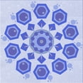 thumbnail image 1 of Ahgly Company Machine Washable Indoor Square Transitional Heavenly Blue Area Rugs, 6' Square, 1 of 7