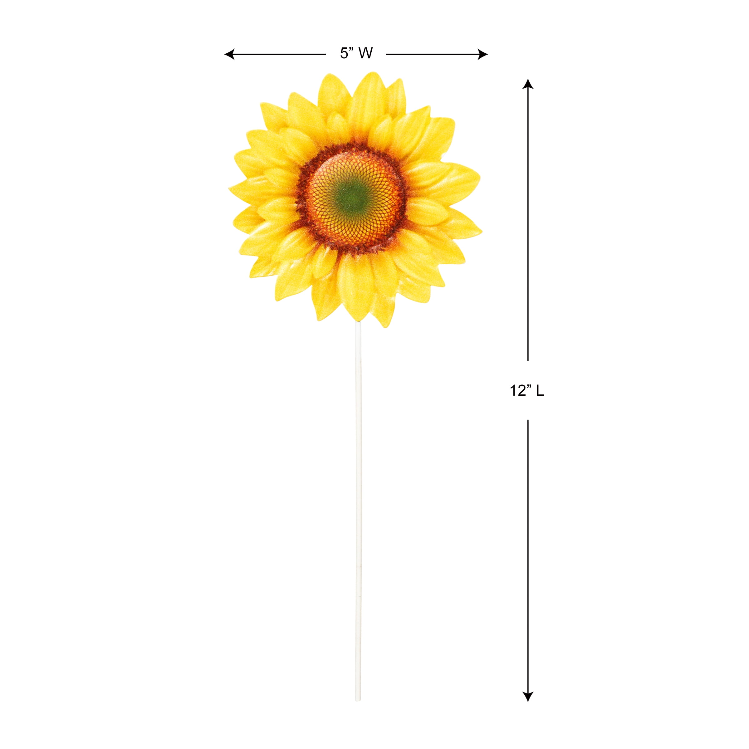 (6 pack) Mainstay 5" x 12" Metal Sunflower Plant Stake
