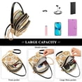 thumbnail image 6 of Shoulder Handbag Women's Crossbody Handbags 5.91x3.15x8.27 Inch Bank Card Bag Cash Bag Key Bag Yellow Roses Seamless, 6 of 7