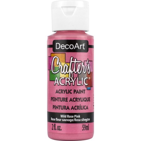 UPC: 0766218005724 | DecoArt Crafter s Acrylic Paint  2 oz.  Wild Rose Pink