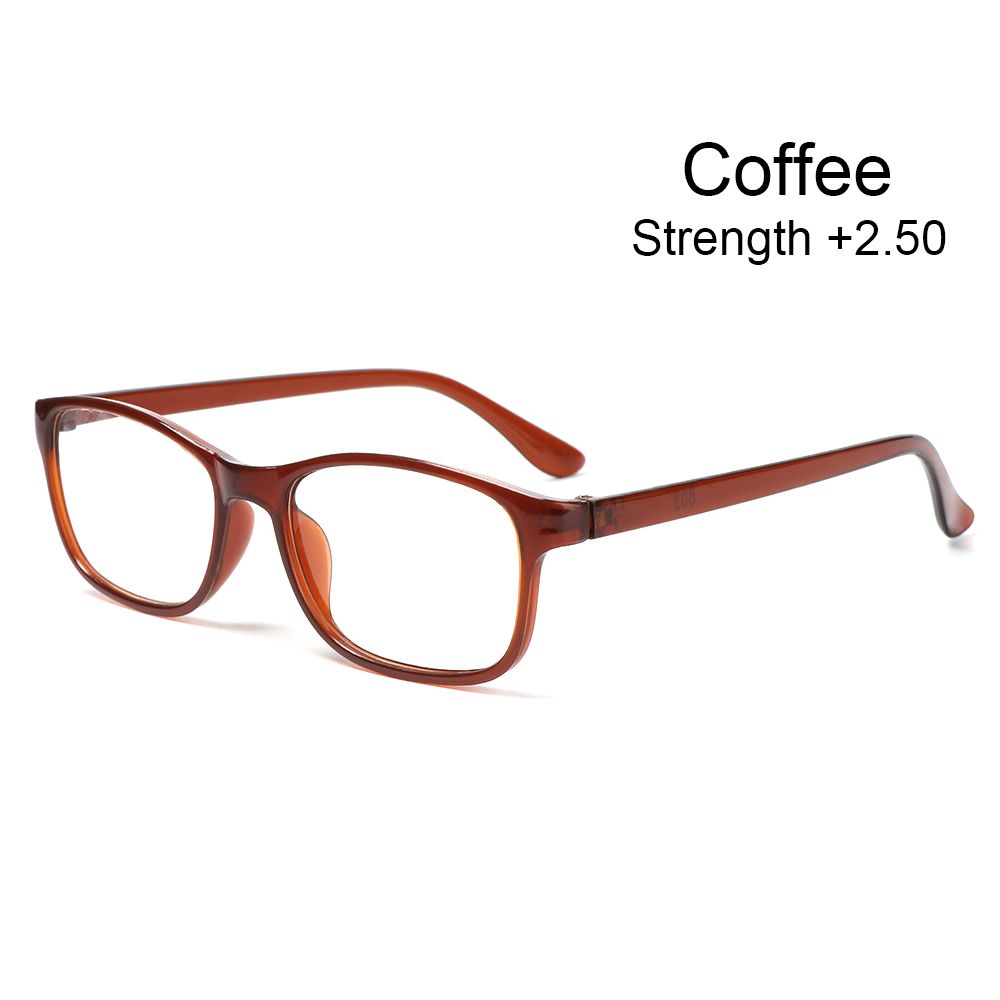 Men Lightweight +1.00~+4.0 Diopter Elderly Accessories Eyeglasses Presbyopia Eyewear Vision Care Reading Glasses COFFEE STRENGTH 2.50
