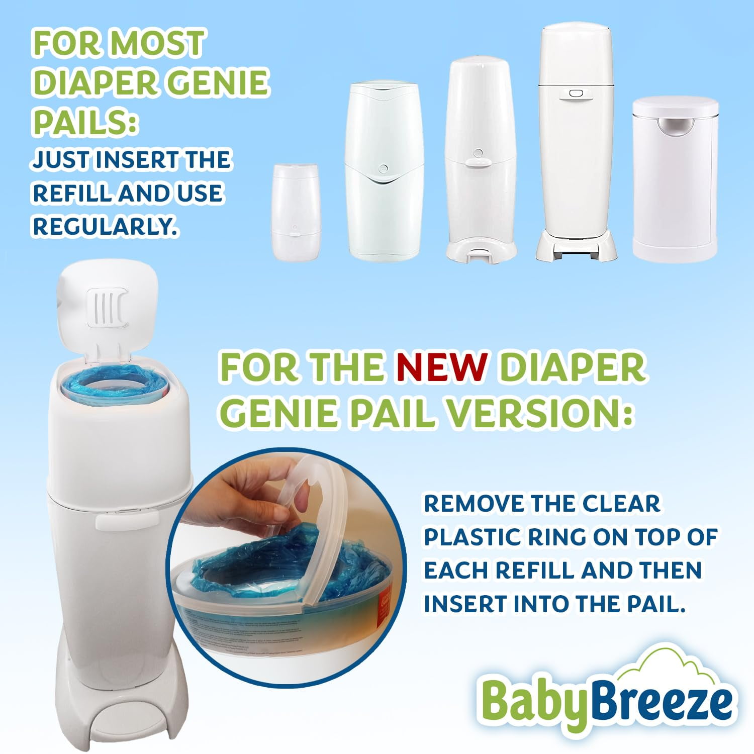 BabyBreeze Diaper Genie Refill Bags 840 Count Togo Ubuy