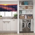 thumbnail image 3 of LALILO Kitchen Curtain Valance Green Tree Willow White Rod Pocket Window Curtain 52"x 18" Set of 2, 3 of 7