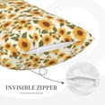 thumbnail image 3 of Zufioo Classical Cute Sunflower Print Double-sided Plush Pillow Cover,Decorative Pillow Protector without Pillow Core, Suitable for Sofa, Bedroom, Car-14"x20", 3 of 6