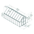 thumbnail image 5 of Palram - Canopia Essence 8' x 16' - Polycarbonate/Aluminum Walk-In Greenhouse - Silver - with 3 Roof Vents, 5 of 10