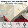 thumbnail image 5 of Kimunuk Canopy Replacement Cover, 12' x 20' Outdoor Portable Carport Replacement Canopy with Ball Bungees for Car Garage Shelter Tent Party Tent, Cream ,Frame is Not Included, 5 of 6