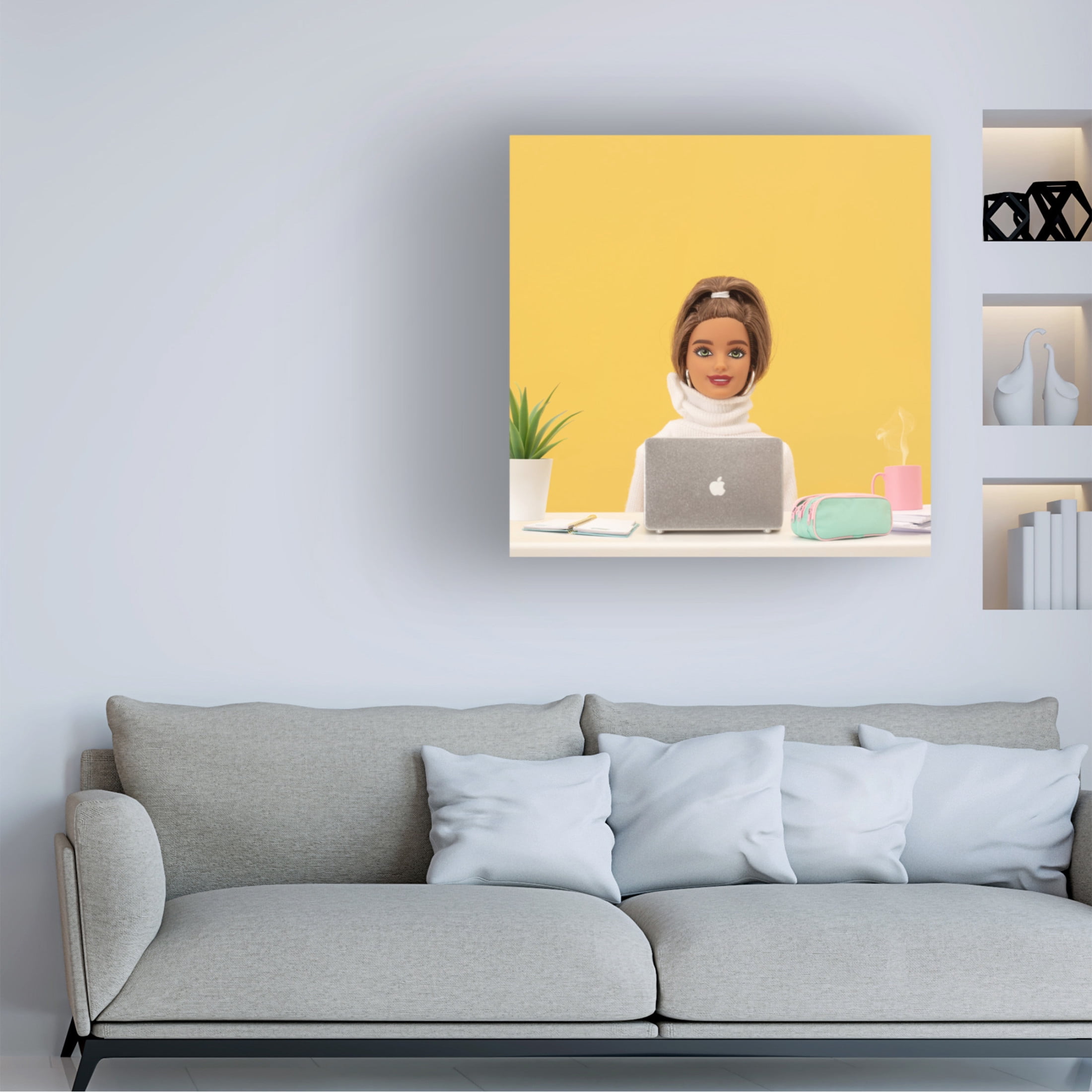 Canvas Wall Art - Julia Ramiro '9 Pm.1 S6' Wall Art for Living Room, Bedroom, or Office Décor by Trademark Fine Art - 35 x 35 Inches