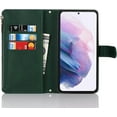 thumbnail image 6 of Samsung Galaxy S21 5G Wallet Case,[9 Card Slots] Removable Adjustable Crossbody Necklace Lanyard Shoulder Strap Zipper Magnetic Leather Case for Samsung Galaxy S21 5G,6.2 inch Dark Green, 6 of 14