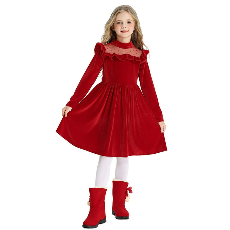 slim fit dress slacks Luli & Me Gabby Girls Red Holiday Plaid Blair Dress